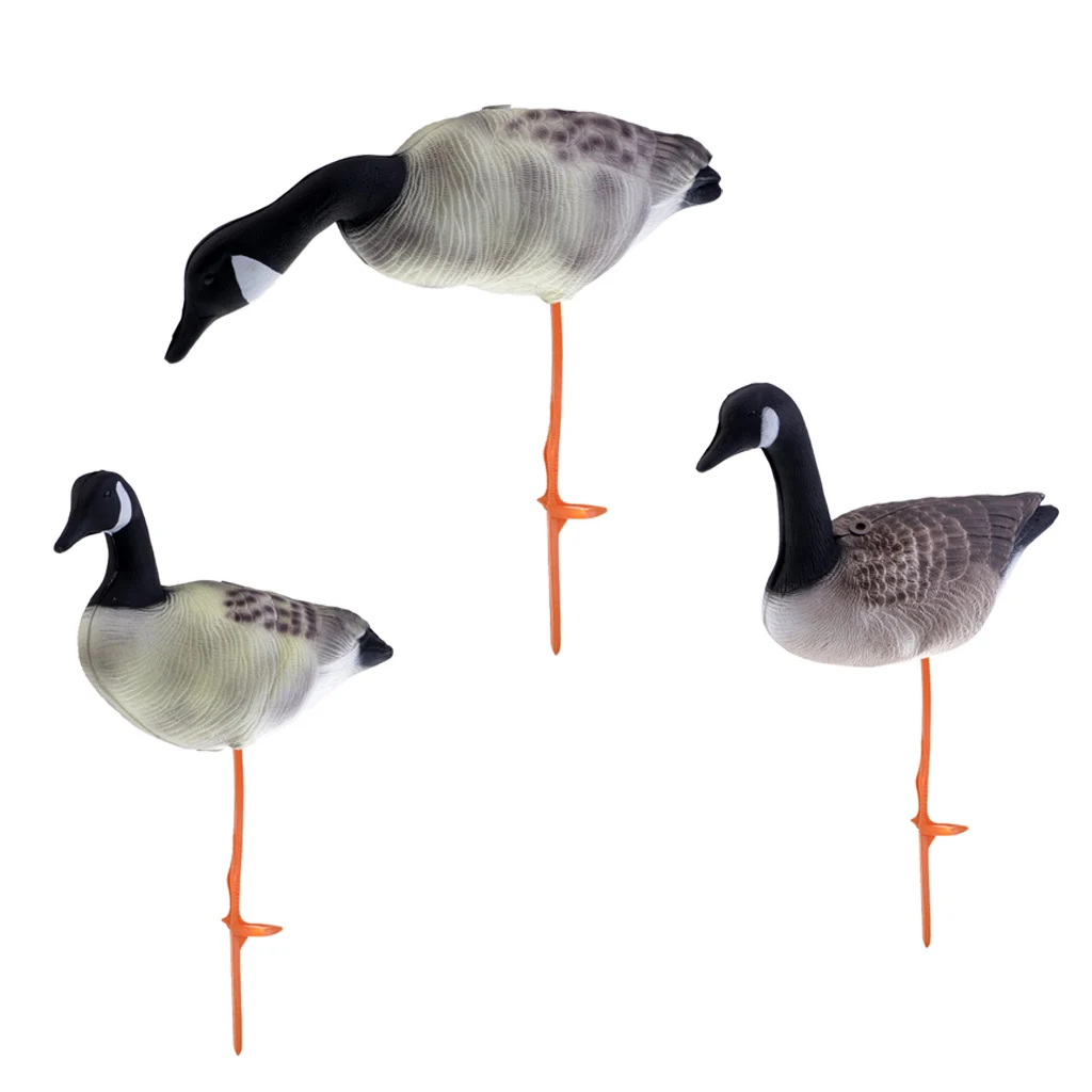 3Pcs 3D Goose Hunting Decoys, Eating Goose & Resting Goose & Standing Goose