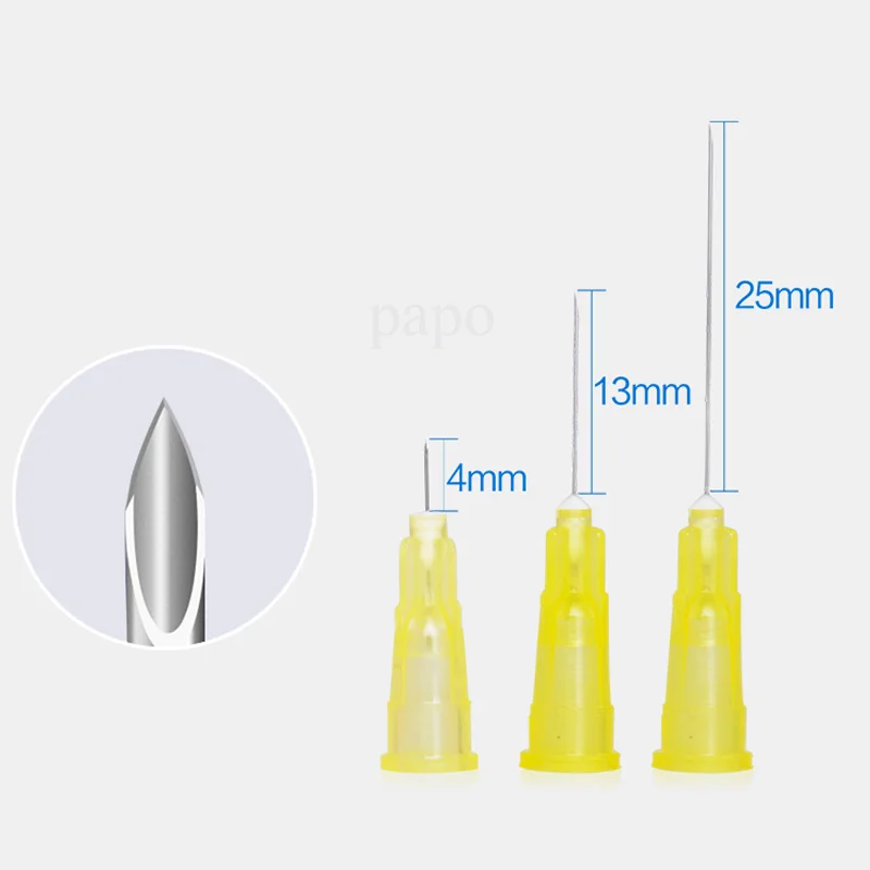 painless small needle 13mm 4mm 25mm disposable 30G medical micro-plastic injection cosmetic sterile needle surgical tool 100pcs