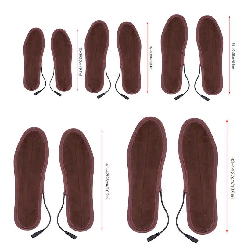 USB Heated Insoles Electric Pads Winter Foot Warmers Shoes Boot Heater Insoles Washable Warm Thermal Unisex shoe insoles heated shoe insoles