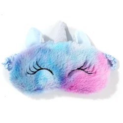 Whimsical Unicorn Sleep Mask for Kids - Cute Cartoon Blindfold for Travel & Rest (Light Blue)