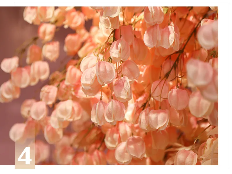 JAROWN Artificial Fake Flower Lantern Flower Vine Wedding Ceiling DIY Bouquet Decorative Home Hanging Decoration (21)