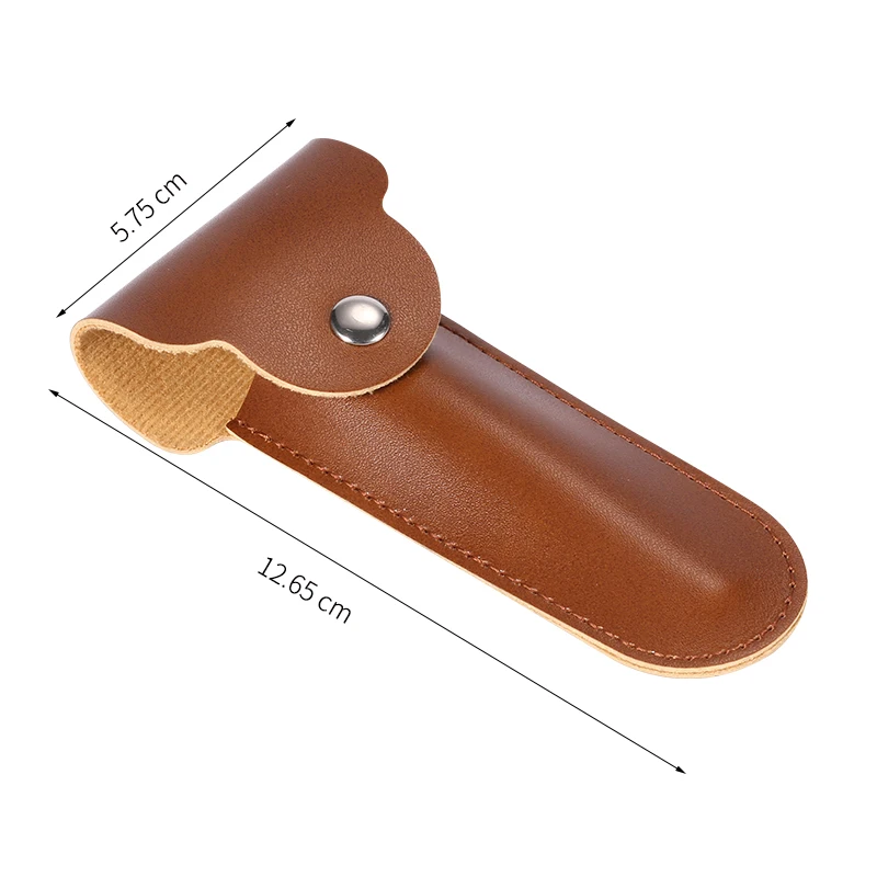 Razor Case Travel  Holder Manual Double Edge Safety Razors Container PU Leather Bag 4