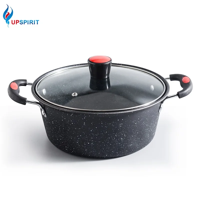 UPSPTIRIT Iron Soup Pot Non Stick Cooking Pot Milk Pot Saucepan Soup Pot For Gas Induction Cookers Kithen Cookware