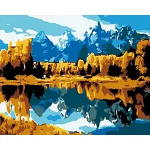 

FSBCGT Lake Landscape DIY Painting By Numbers Adults For Drawing On Canvas Coloring By Numbers Wall Art Number Decor