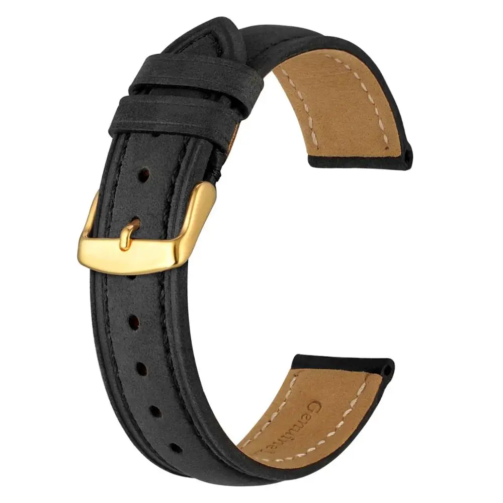 Ремешок Anbeer для часов замшевый винтажный кожаный сменный браслет мужчин и женщин