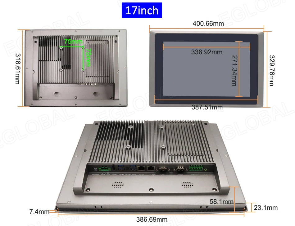 15'' Large Screen All-In-One Computer with Intel Core i5 6360U, Rugged Touch Screen Monitor, WES7 Operating System - Industrial Panel PC. Description Image.This Product Can Be Found With The Tag Names Barebone Mini PC, Computer Office, Screen