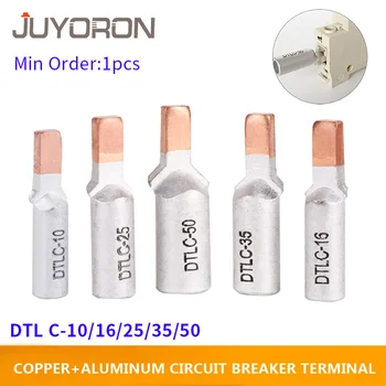 

DTL C45-10/16/25/35/50 mm2 Circuit Breaker Copper Aluminum Cable Terminal Bare Terminal Cable Lugs Wire Connector Joint Kit