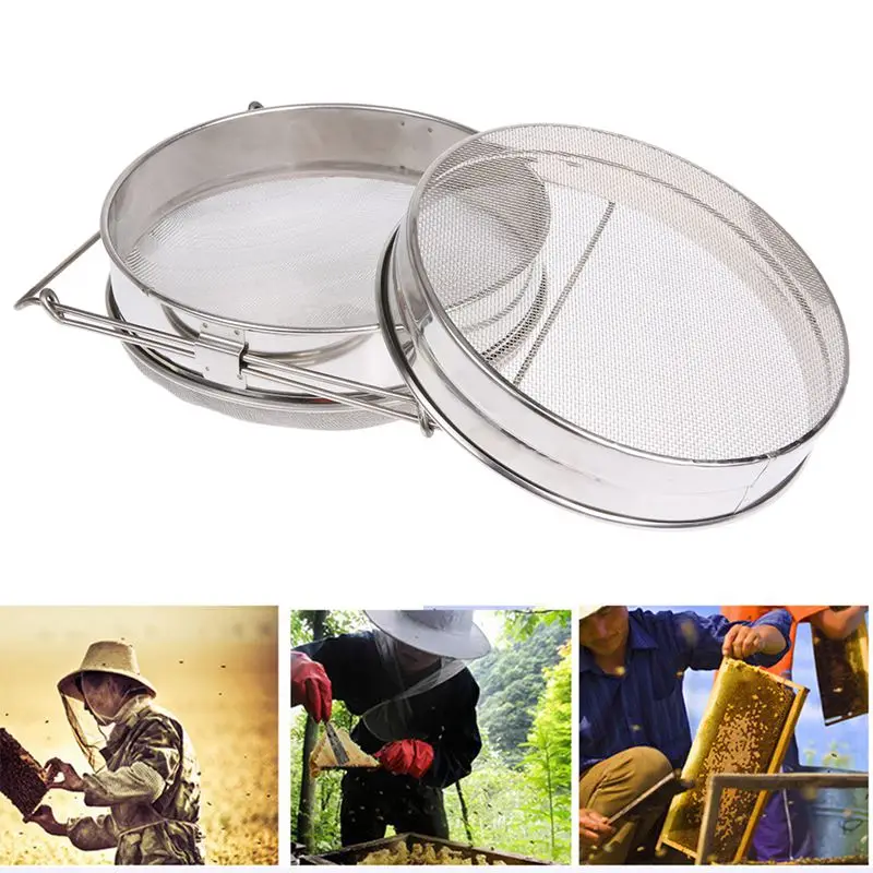 Stainless Steel Honey Filters Strainer Network Stainless Steel Screen Mesh Filter Beekeeping Tools Honey Tools 24.5cm