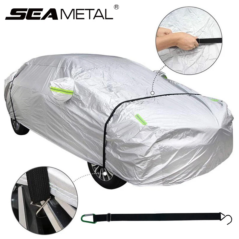 2pcs Universal Car Cover Fixed Band 440cm Outdoor Elastic Windproof