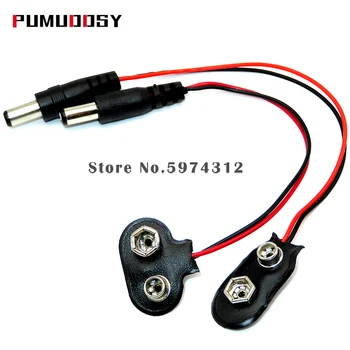 

100PCS Experimental 9V Battery Snap Power Cable to DC 9V Clip Male Line Battery Adapter For Arduino Uno R3 DIY Jack Connector