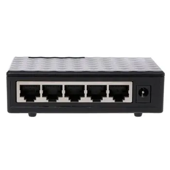 

5 Port Mini Ethernet Network Switch Desktop 10/100Mbps RJ45 Network Adapter with EU/US plug Full duplex Exchange Drop Shipping