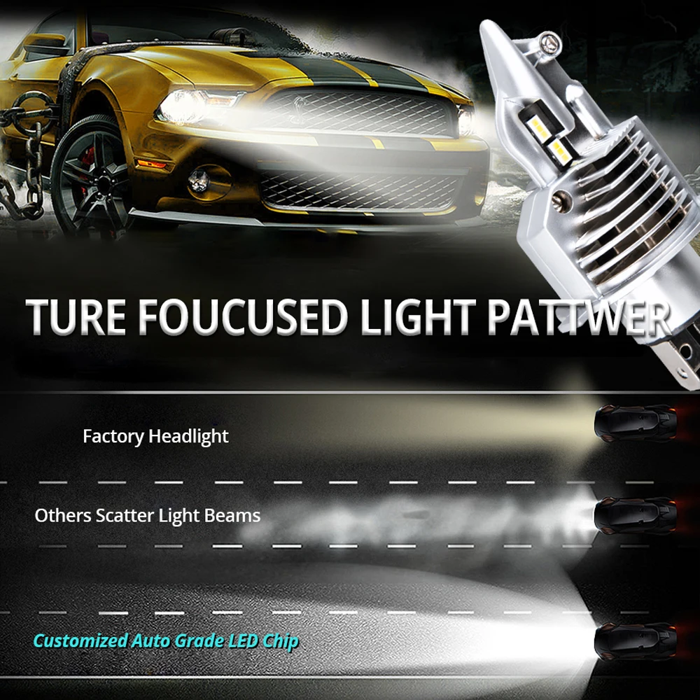 Светодиодный H4/9003/HB2 светодиодный фар автомобиля лампы 12V 24V 6500k Foco для автомобилей