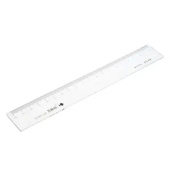 

HOT-20cm 7.8 Inch Length Measure Clear Plastic Straight Edge Ruler 2 Pcs