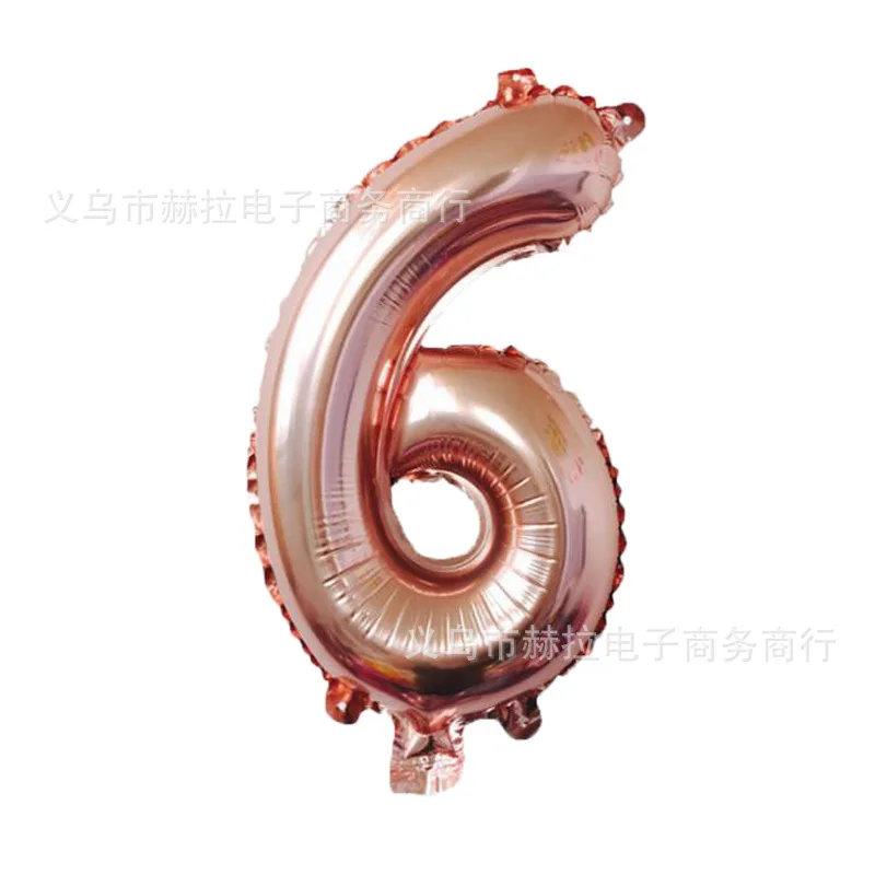 US thin rose gold candy color 16 inch digital aluminum film balloon birthday party wedding celebration supplies