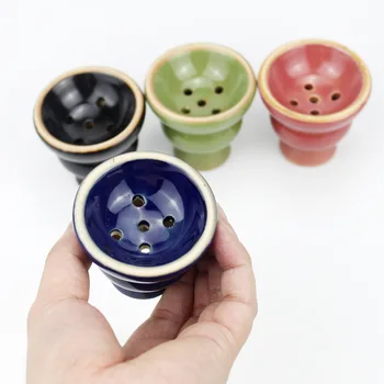 

Vortex Shisha Hookah Bowl with 6.3cm diameter and 5.8cm height with holes on the top, ceramic hookah