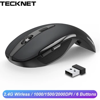 

Tecknet 2.4G Foldable Wireless Mouse 1000 1500 2000 DPI Arc Touch Ergonomic Mice Folding Computer Mouse For Laptop PC