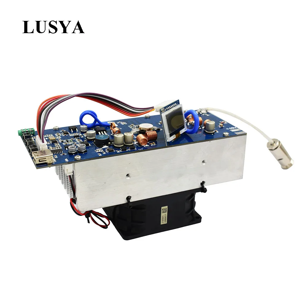 Lusya 150W Stereo RF FM Transmitter Amplifier 76M-108MHz Frequency With Fan And Antenna Radio Station Module DC 48V I3-008