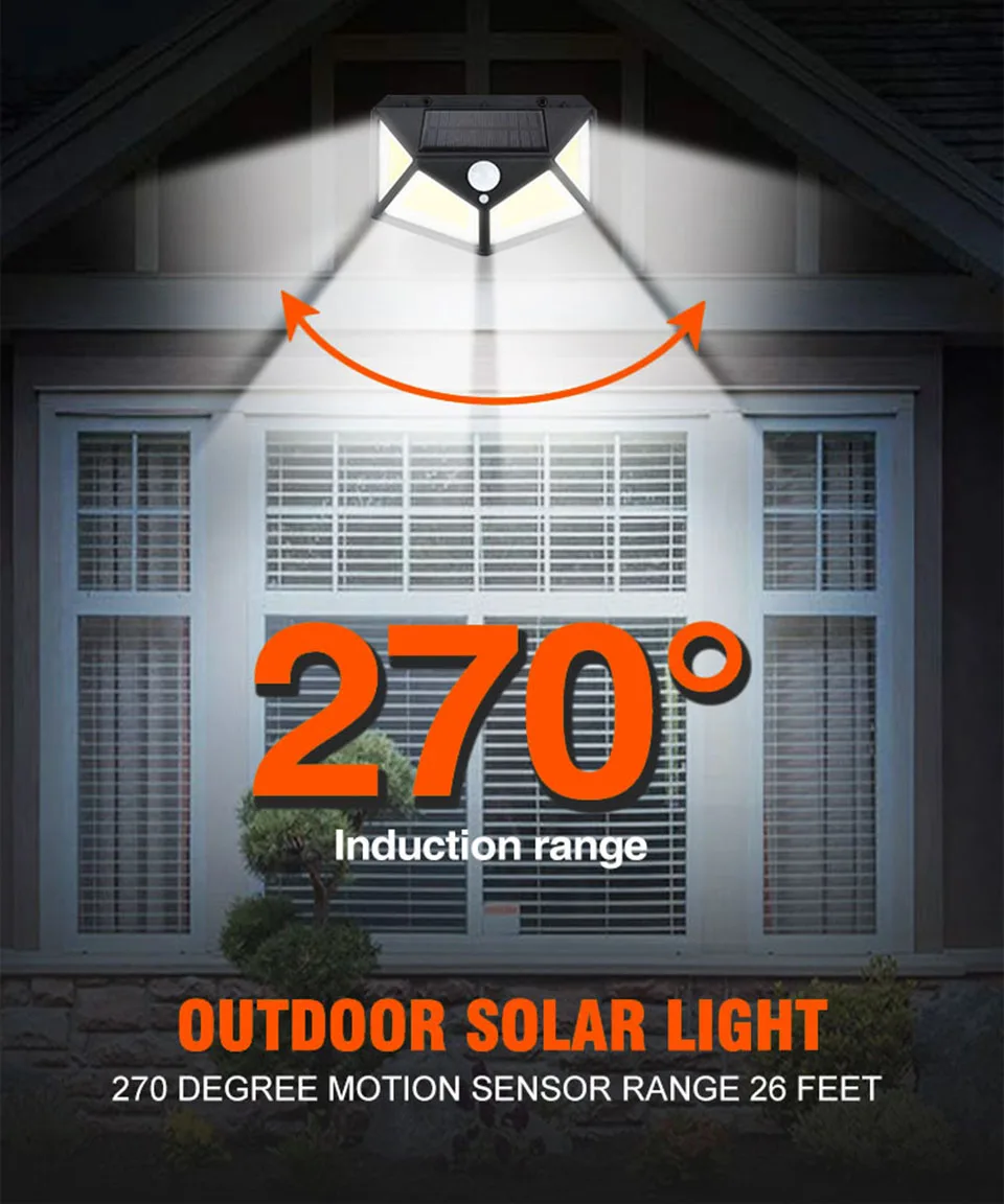 05 4 sides 100LED solar light 960