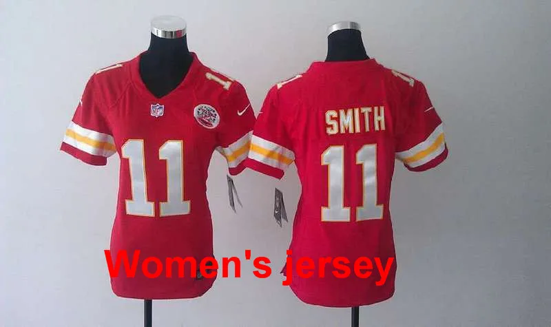 3 A+++ женские сшитые Канзас-Сити 11 Alex Smith 25 Jamaal Charles 29 Eric Berry Вышивка Логотипы Джерси - Цвет: 3