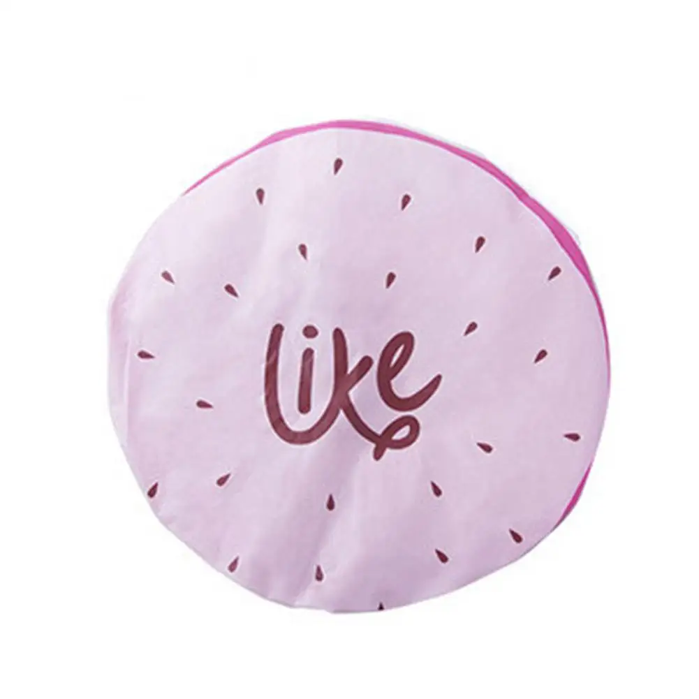 Dragon fruit Cute Cartoon Fruit Pattern Waterproof Shower Cap Resuable Lace Elastic Band Bath Hair Caps for Adults Women Kitchen Bathroom - Цвет: Dragon fruit