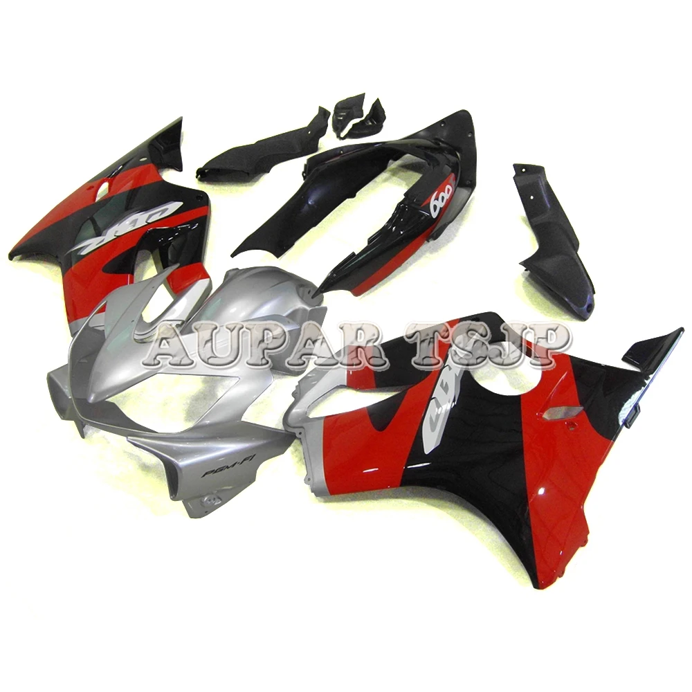 Sportbike Серебристые красные и черные Обтекатели для Honda 2004 2005 2006 2007 CBR600F4i ABS литьевые