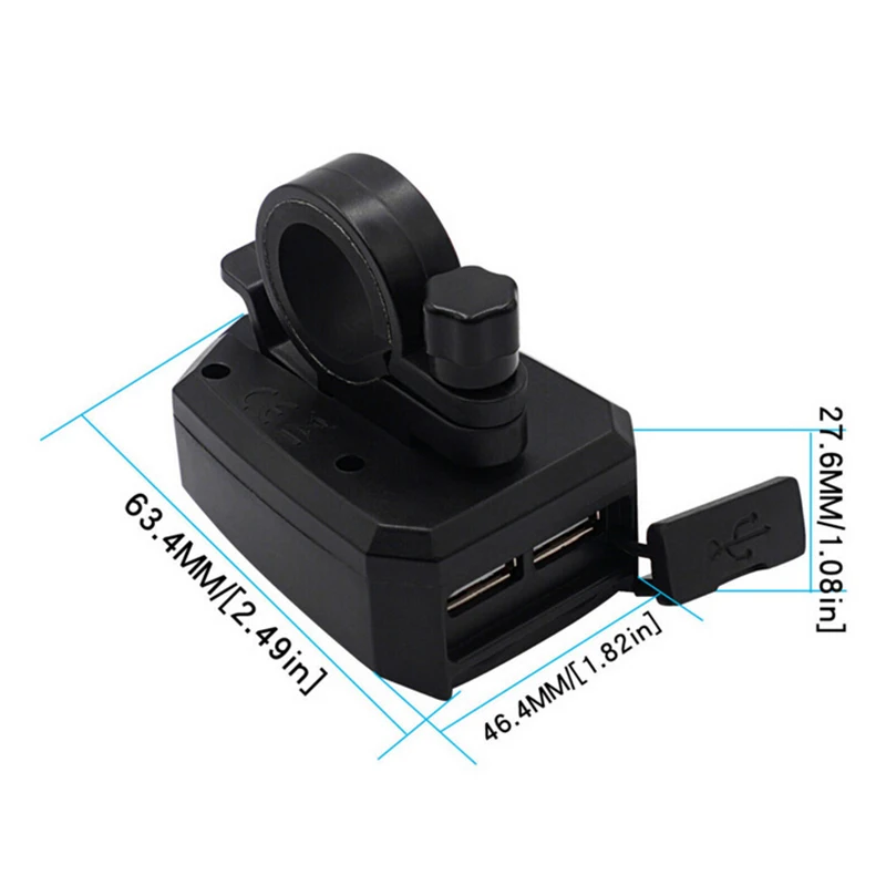 Зарядное устройство для мотоцикла 2.1A Dual USB зарядное устройство для мобильного телефона 12 в 24 В переключатель F Зарядка для электрического транспортного средства для iPhone смартфон