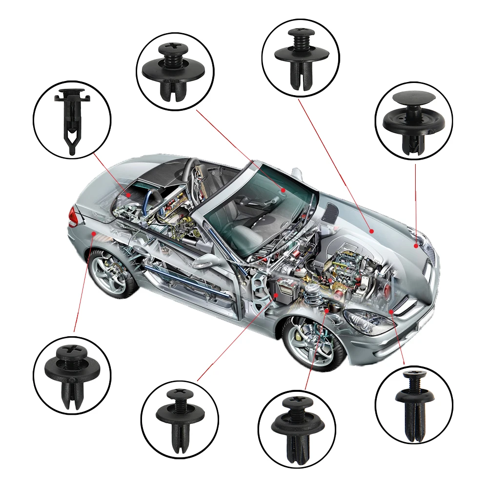 635 шт авто крепежные зажимы смешанный автомобильный корпус нажимной фиксатор штифт заклепки бампера отделка двери панель Фиксатор крепеж комплект с ремонтными инструментами