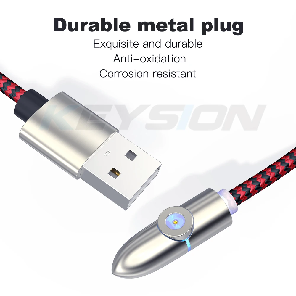 KEYSION Магнитный Micro USB кабель для iPhone samsung type-c зарядная зарядка магнит Зарядное устройство USB type C кабели для мобильных телефонов