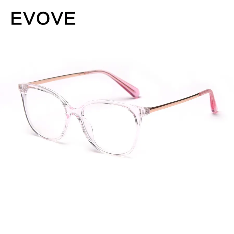 Evove, прозрачные компьютерные очки, женские, блокирующие, синий луч, UV400, очки, оправа для женщин, близорукость, диоптрия, фотохромные, прогрессивные