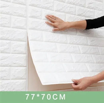 70X30CM PE Foam 3D Wall Stickers Home Decor Wallpaper DIY Wall Decor Brick living Room Kids Bedroom Kitchen Wall Stickers