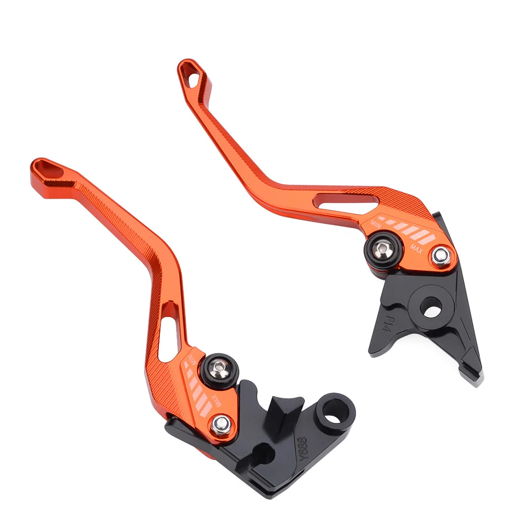 BJMOTO Moto CNC регулируемый 5D DIY тормозной рычаг сцепления для Kawasaki ER-6N ER6F NINJA 650R/ER-6F 2009- VERSYS 650cc NINJA 400R - Цвет: Orange Brake Levers