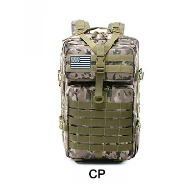 CP Многофункциональные сумки военный камуфляжный рюкзак штурмовой пакет 45л большой емкости армейский Молл Водонепроницаемый открытый боевой мешок - Цвет: CP