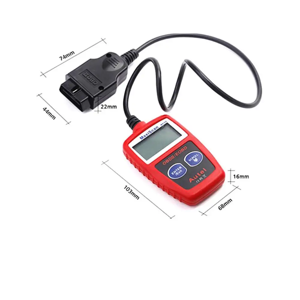 Ms309 OBD2 автомобильный диагностический инструмент CAN BUS obdII двигатель ридер портативный размер Автомобильный сканер универсальный