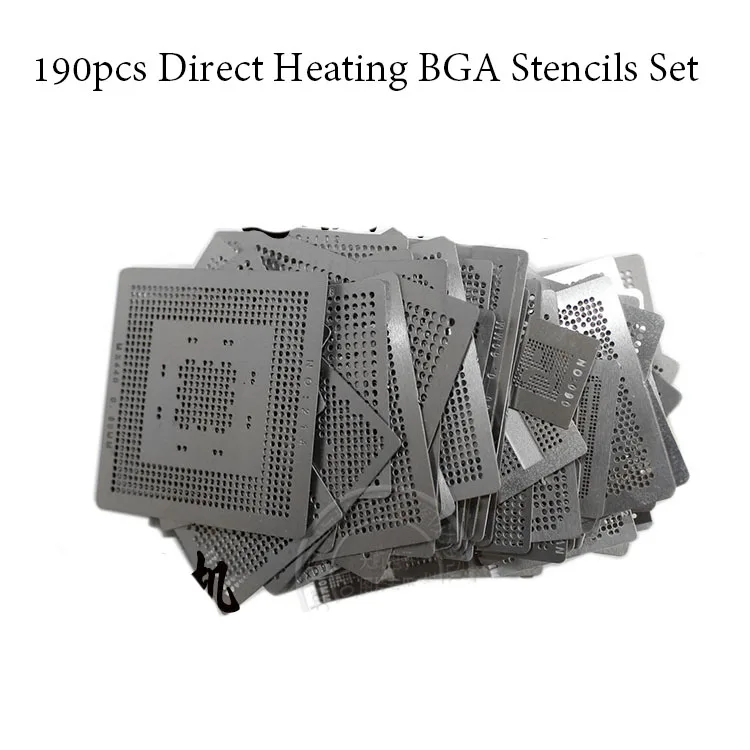 

NOVFIX 190 pcs Direct Heating BGA Stencils Set Notebook Dedicated BGA Stencil BGA Reballing Stencil Kit