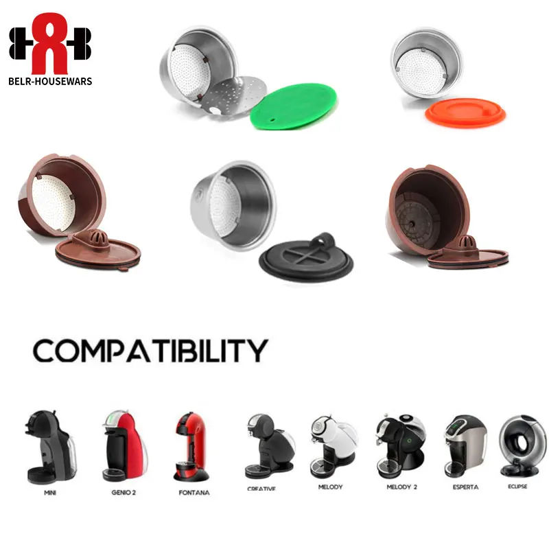 Refillable Capsule For Dolce Gusto Coffee Reusable Stainless Steel Filter Coffee Filter Milk Foam Maker For Mini Lumio