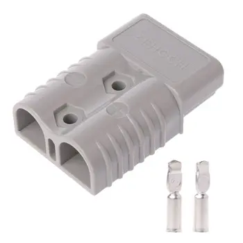 

1PC Quick Connect Plug 175A 600V Battery Connector Adapter Plug Winch Connector Plug with 2 Terminal Pins Accessories- Grey