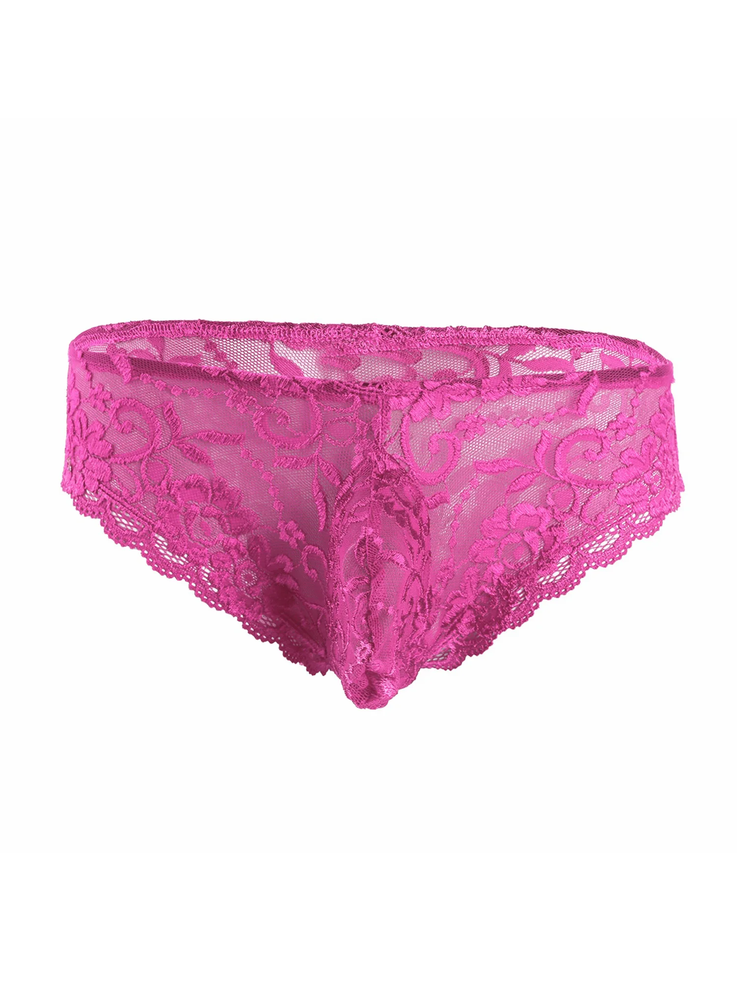Men's Floral Lace Sheer See-Through Lingerie