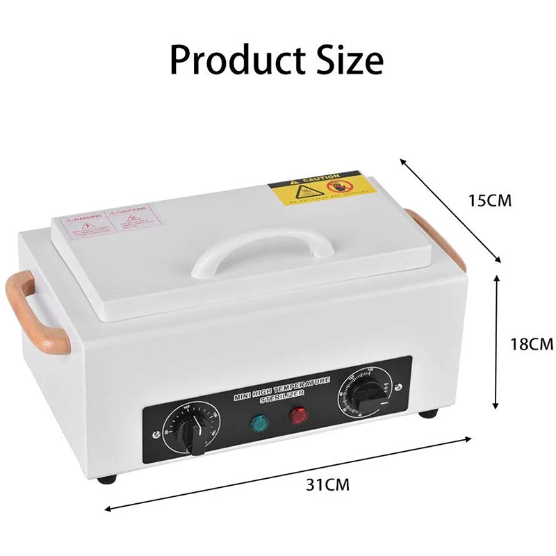 Nail Sterilizer Dry Heat Sterilization High Temperature Disinfection Box For Manicure Salon Equipment Nail Metal Tool NV-210