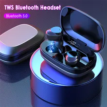 Bluetooth с сенсорным управлением наушники 5,0 TWS цифровой дисплей беспроводные наушники водонепроницаемые 6D Стерео шумоподавление стереофоническая гарнитура