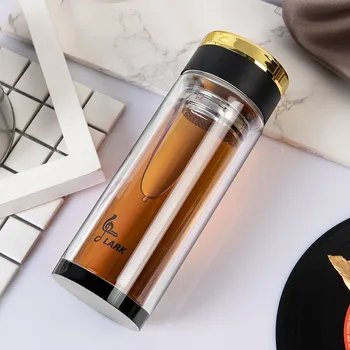 

Double Glass Transparent Crystal Cup High Borosilicate High Temperature Seal And Leak Proof