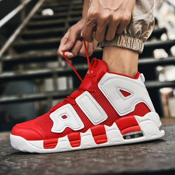 

High Top Breathable Sport Basketball Shoes for Men Outdoor AIR Sneakers Nonslip Damping Basketball Sneakers Women Athletic Shoes