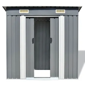 

Garden Hand Tool Shed House Garden Utility Tool Shovel Cabinets Metal Steel Locker Storage Balcony Garden Outdoor Tool-House