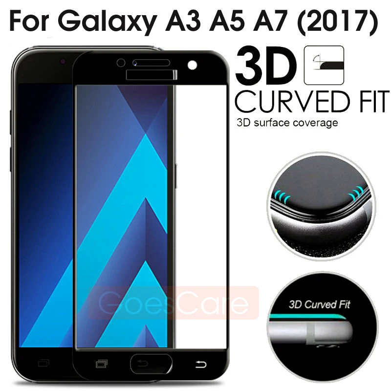 

3D Full Curved Tempered Glass For Samsung A6 A7 A8 Plus A9 2018 Screen Protector For Samsung Galaxy A3 A5 A7 2017Protective Film