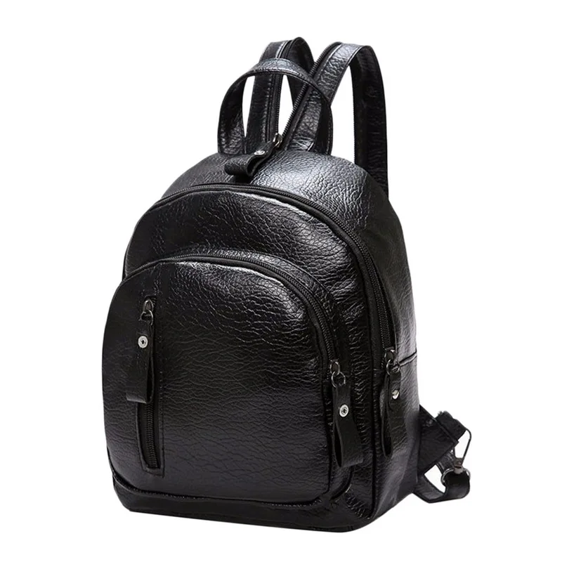 black(style2) Новинка, женский рюкзак для девочек, рюкзак с защитой от кражи, Модный женский простой Одноцветный школьный рюкзак для девочек, повседневные дорожные сумки - Цвет: black(style2)