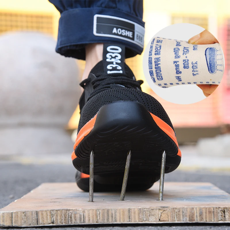 Новые ботинки Мужская Рабочая безопасная обувь г. Модные уличные Стальные заглушки для ног противопрокалывающая Строительная спортивная обувь