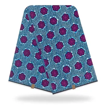 

Real High Quality Party Dress Material 6Yards Ankara Fabric Veritable African Wax Block Prints Fabrics For Sewing VL14-84