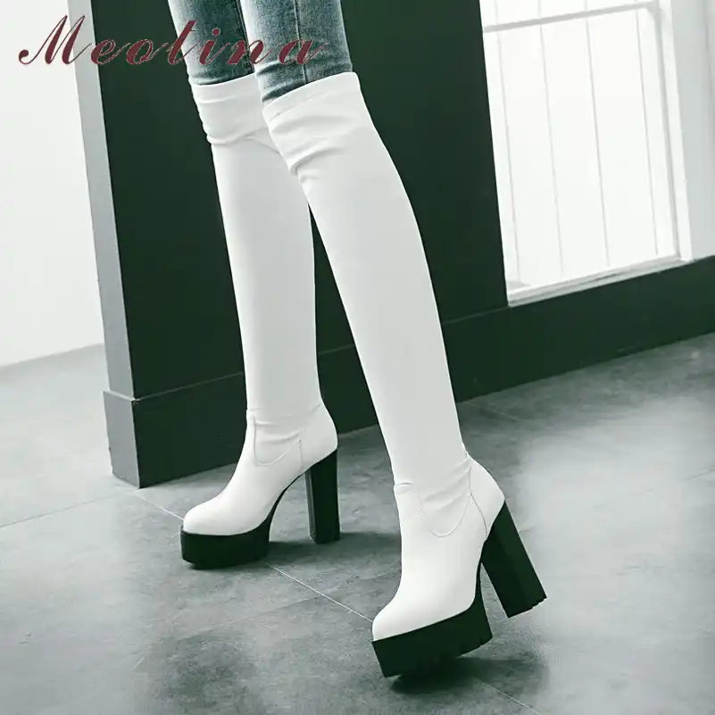 slim block heel boots
