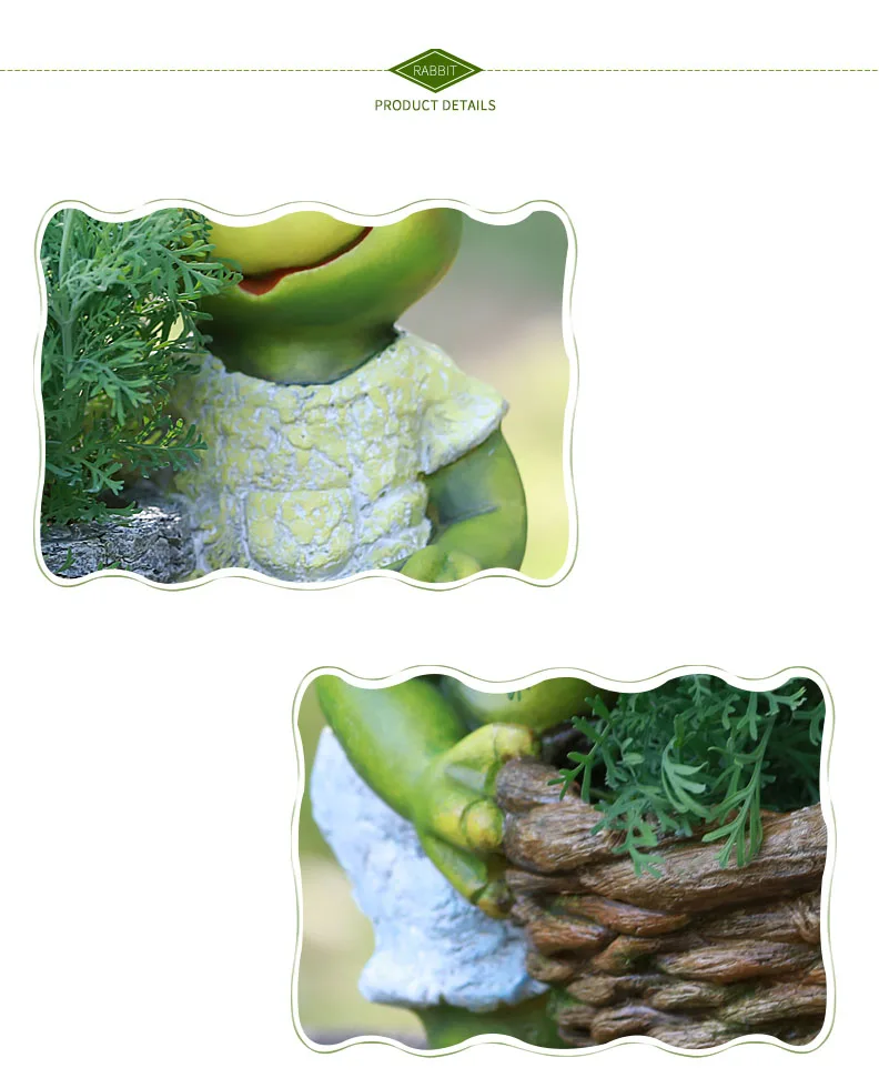 Mr Frog, держащая корзину цветочных горшков, статуя, открытый сад, Декоративная скульптура животного для домашнего стола, садовый декор, украшение