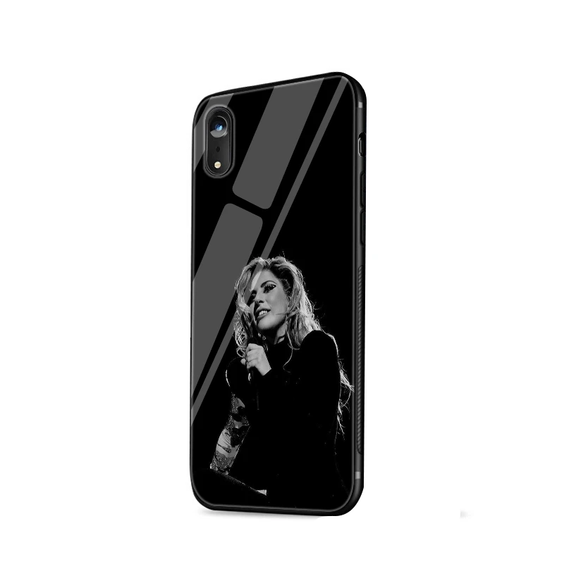 Чехол для мобильного телефона, стекло для iPhone 5 5S SE 6 6s 7 8 Plus X XS Max XR, защита корпуса Леди Гага