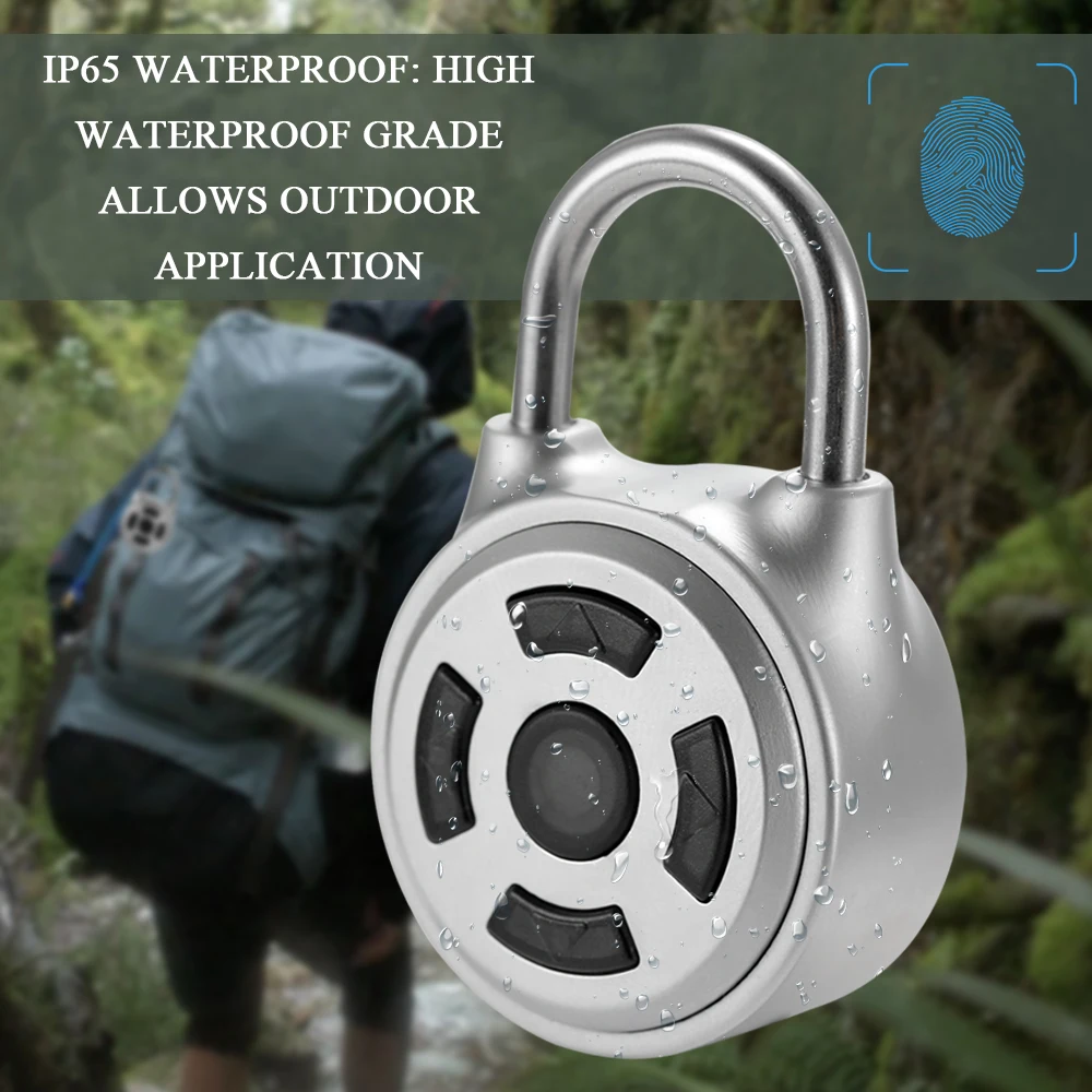 Intelligence Keyless BT Lock APP Button Password Unlock Anti-Theft Padlock Door Luggage Case Locker Lock for Android IOS System